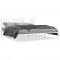Cadru de pat metalic cu tablie, alb, 200x200 cm GartenMobel Dekor