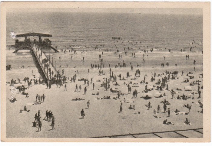 AMS - ILUSTRATA 1297, MAMAIA - SPRE TOBOGAN, ANUL 1958, cu perforari