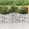 VidaXL Coșuri gabion arcuite 3 buc, 200x30x80/100cm, fier galvanizat