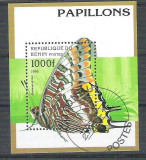 Benin 1996 Butterflies, perf. sheet, used AB.089, Stampilat