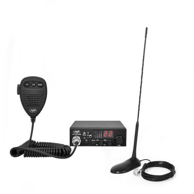 Kit Statie radio CB PNI ESCORT HP 8000L ASQ + Antena CB PNI Extra 45 cu magnet foto