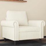 vidaXL Canapea de o persoană, crem, 60 cm, catifea 359517