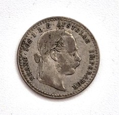 moneda argint Austria 10 kreuzer 1869 _ km # 2206 _ AG .400 _ Imp Autro - Ungar foto