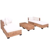Set canapea, 16 piese, ratan natural
