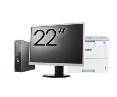 Pachet Calculator Second Hand Fujitsu Esprimo D756 Desktop, Intel Core i5-6500T 2.50-3.10GHz, 8GB DDR4, 500GB HDD + Monitor 22&amp;quot; + Imprimanta Brot
