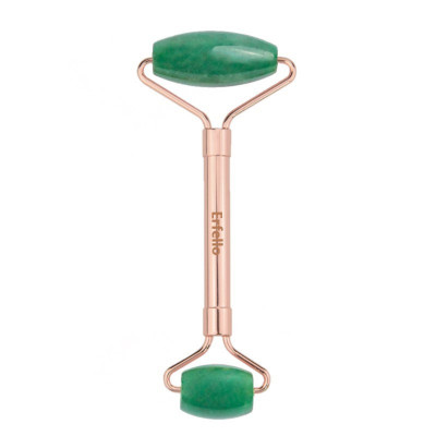 Aventurine Roller by ERFELLO pentru masaj facial si corporal, Tratament facial , Green Aventurine foto