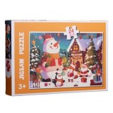 Puzzle de Craciun cu Figurine in Sat Nins, 24 piese, Multicolor, CMCLASS