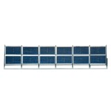 Kit structura tip gard pentru 20 panouri solare fotovoltaice bifaciale 660-680W, montaj la sol pe doua randuri