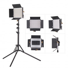 Panou Bi-color 660 LED Video Kit + trepied + accesorii Andoer foto