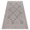 Covor sisal Floorlux 20079 Pătrat argintiu si negru, 60x110 cm