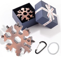 Set de instrument multifunctional pentru bricolaj 18 in 1 cu breloc Tuibeidamai, otel inoxidabil, cupru, 6 cm