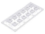 Lentilă LED dreptunghiulară transparentă 85-103&deg; 11,4mm