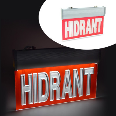 Panou de informare LED, afisaj HIDRANT, cu acumulator foto