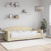 VidaXL Pat de zi, crem, 90x200 cm, material textil 354187