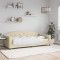 vidaXL Pat de zi, crem, 90x200 cm, material textil 354187