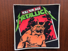 metallica kill &amp;#039;em all ecuson patch cauciucat fan muzica heavy metal hard rock foto