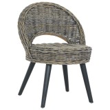 vidaXL Fotoliu Negru Ratan Kubu, 60x60x79 cm, Mobilier Living, Scaun Confortabil, Design Natural