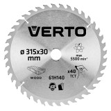 Disc fierastrau circular varf HM/40 dinti 315x30mm VERTO 61H140 HardWork ToolsRange