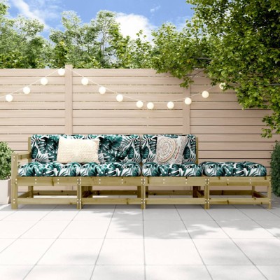 Gossi set mobilier relaxare de gradina, 4 piese, lemn de pin tratat foto