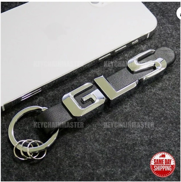 Breloc auto nou pentru GLS MERCEDES BENZ metal si piele