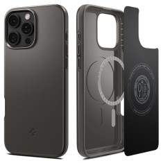 Husa iPhone 16 Pro Max Spigen Thin Fit MagSafe, cenusiu foto