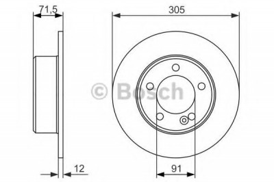 Disc frana OPEL MOVANO B platou / sasiu (2010 - 2016) BOSCH 0 986 479 714 foto