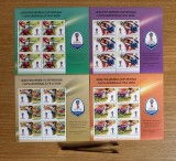 Campionatul Mondial de Fotbal, minicoala de 6 timbre cu manseta ilustrata 2018 LP 2197B