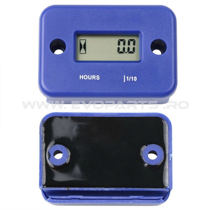 Hour meter Moto Atv Barca ceas Indicator ore functionare - ALBASTRU