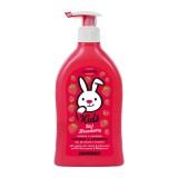 Gel de dus si sampon 2in1 cu aroma de capsuni, 400ml, Sanosan