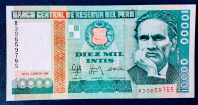 PERU 10000 INTIS-1988UNC foto