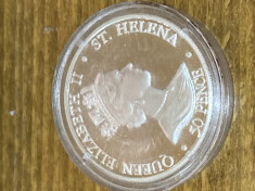 Moneda argint comemorativa 50 pence 2002 St Helena, stare foarte buna foto