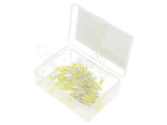 Set LED 3mm Galben 100buc Cutie Plastic