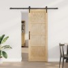 VidaXL Ușă glisantă Altele ORKDAL Natural și negru 73.5 x 198.5 cm