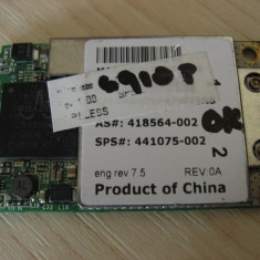 Placa wireless laptop HP Compaq 6910p, BCM94311MCAGB, 441075-002, 418564-002