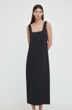 Drykorn rochie ELANA culoarea negru, maxi, dreaptă, 130014 60613