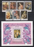 Grenada 1975 - Crăciun - Picturi &bdquo;Fecioara și Pruncul&rdquo; de Velasquez, D&uuml;rer, Lippi, Bellini, s.a., Serie + Colita, MNH