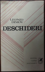 LEONID DIMOV - DESCHIDERI (VERSURI, editia princeps 1972/coperta HARRY GUTTMAN) foto