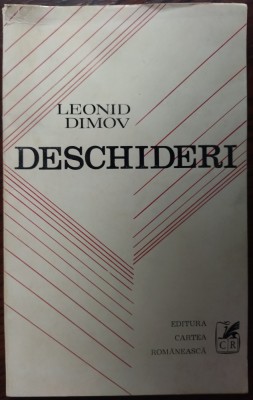 LEONID DIMOV - DESCHIDERI (VERSURI, editia princeps 1972/coperta HARRY GUTTMAN) foto