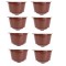 Set 8 capsula Dolce gusto compatibil reincarcabila/lavabila, plastic, maro