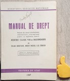 Manual de drept liceu 1947 Traian Brosteanu Marcu Onescu