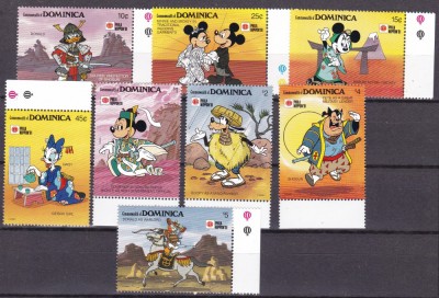 Dominica 1991 Disney Nippon MI 1384-1391 MNH foto