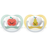 Philips Avent Ultra Air 0-6 m suzetă Neutral Apple 2 buc