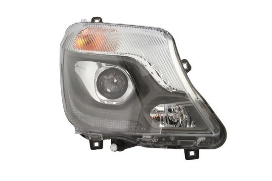 Far Mercedes Sprinter 210-519, 10.2013-, fata, Dreapta, bi-xenon; cu lumini pentru curbe; cu LED daytime running light; D3S+H7+LED+PY21W; electric; c