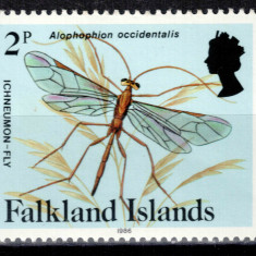 Falkland 1986 (1984), Mi #391 II**, fauna, libelula, MNH! Cota 9 €!