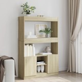vidaXL Dulap &icirc;nalt, stejar sonoma, 92x33x140 cm, lemn prelucrat