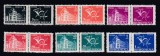ROMANIA 1957 PORTO DUBLE EMISIUNEA a VII-a FILIGRAN R.P.R. SERIE MNH, Nestampilat