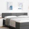 VidaXL Tăblie LED cu lumini cu bandă LED Gri &icirc;nchis 200 cm țesătură 3338007