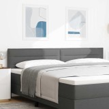 Tăblie LED Design Linii Gri &Icirc;nchis 200 cm Țesătură