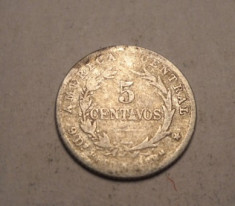 Costa Rica 5 Centavos 1889 foto