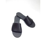 Papuci de dama din piele Black Elisa